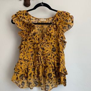 Ulla Johnson silk cotton ruffle blouse
